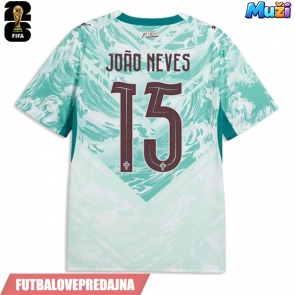 Lacne Muži Futbalové dres Portugalsko Joao Neves #15 MS 2026 Krátky Rukáv - Preč
